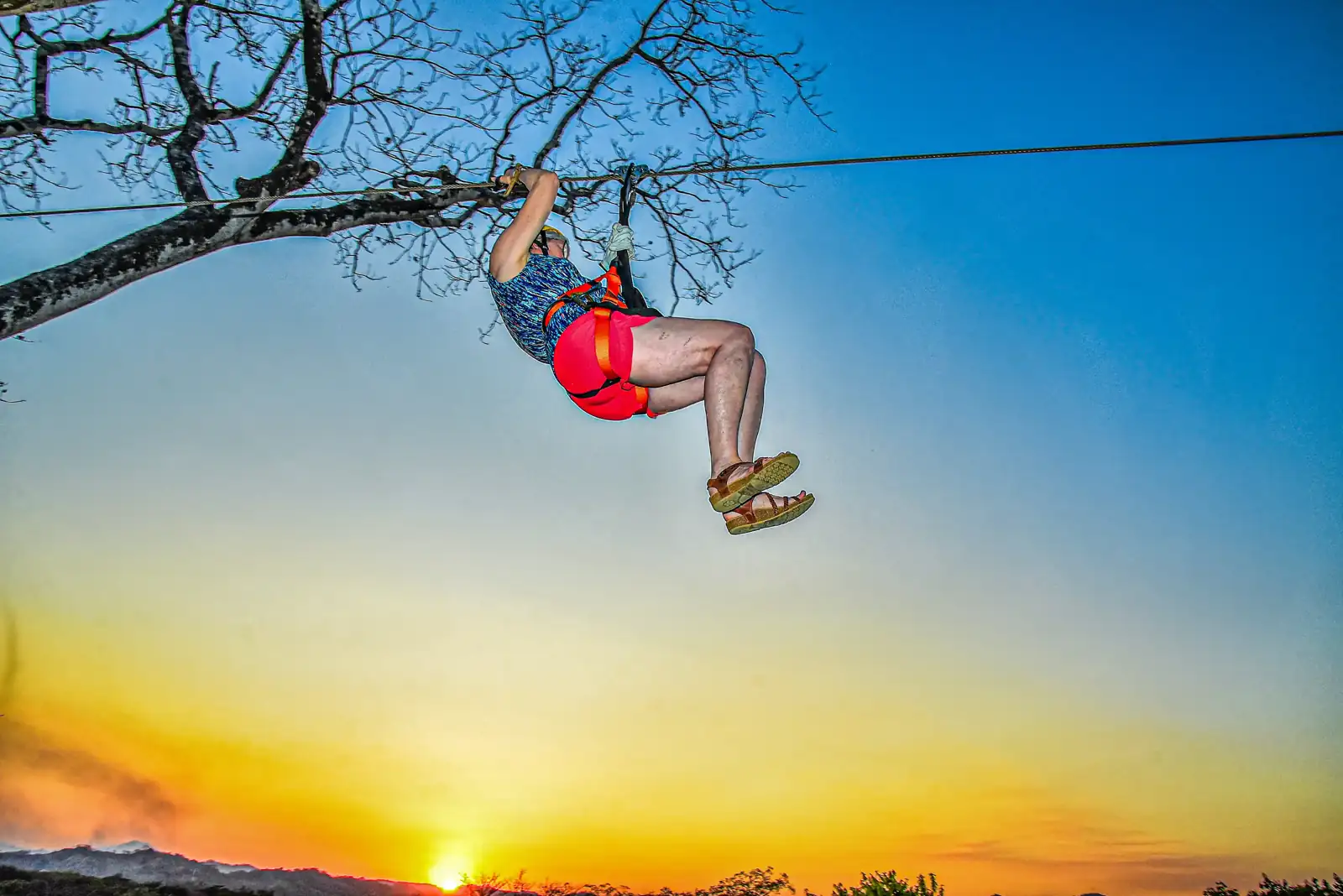 Zipline at Sunset